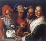 CAMPI, Vincenzo The Ricotta-eaters oil on canvas